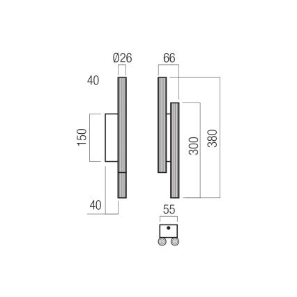Redo 01-3851 - LED-Wandleuchte NIKOS 4xLED/4W/230V CRI 90 goldfarben
