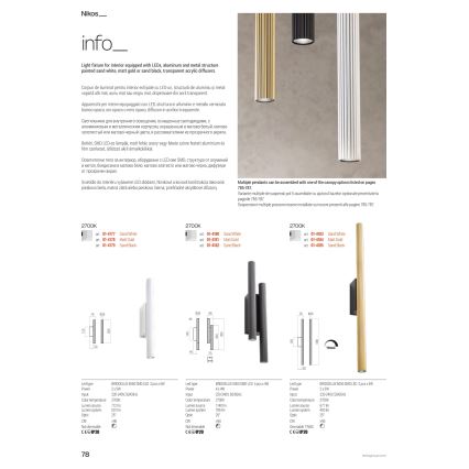 Redo 01-3856 - NIKOS LED-Pendelleuchte an Stahlseil LED/8W/230V 3000K CRI 90 Ø 6 cm weiß