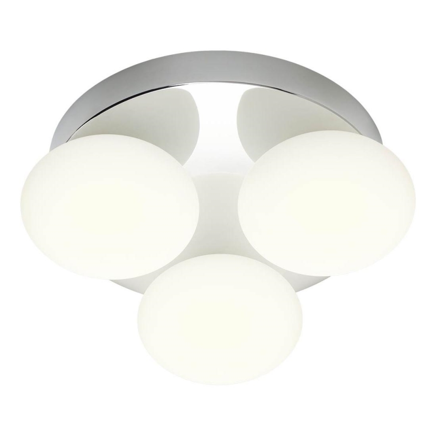 Redo 01-4306 - LED Badezimmer-Deckenleuchte OVUM 3xLED/5W/230V 3000/4000K CRI 90 Ø 24 cm IP44 weiß/glänzender Chrom
