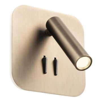 Redo 01-4473 - QUDA LED-Wandleuchte, LED 6W/230V + LED 3W, CRI 90, bronzefarben