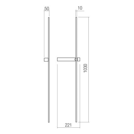Redo 01-4674 - LED-Wandleuchte TANGENT LED/9W/230V 2700/2850/3000K CRI 90 goldfarben