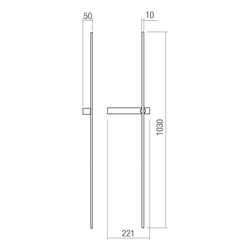 Redo 01-4675 - LED-Wandleuchte TANGENT LED/9W/230V 2700/2850/3000K CRI 90 schwarz