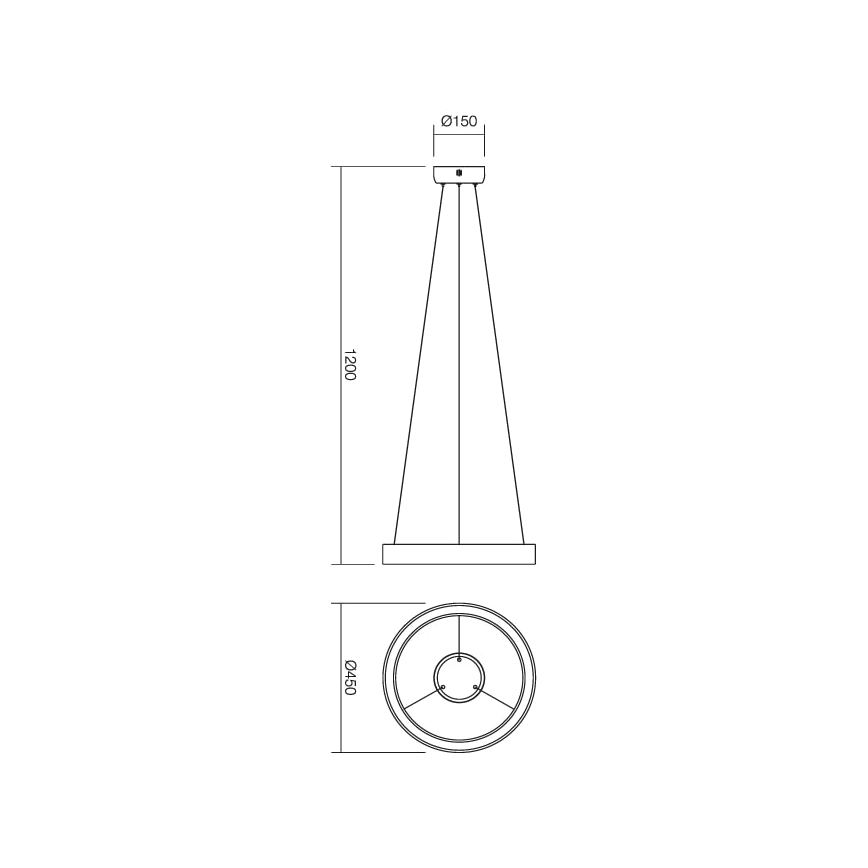 Redo 01-671 - LED-Hängeleuchte LOOP LED/38W/230V d 45 cm weiß