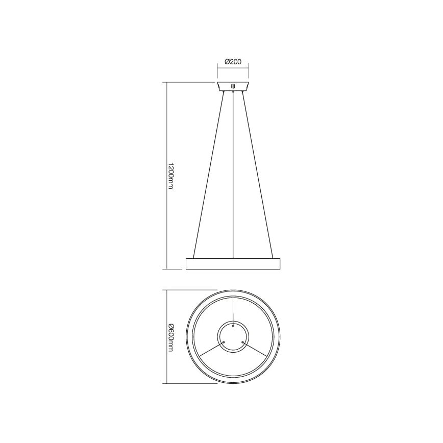 Redo 01-672 - LED-Hängeleuchte LOOP LED/48W/230V d 60 cm weiß