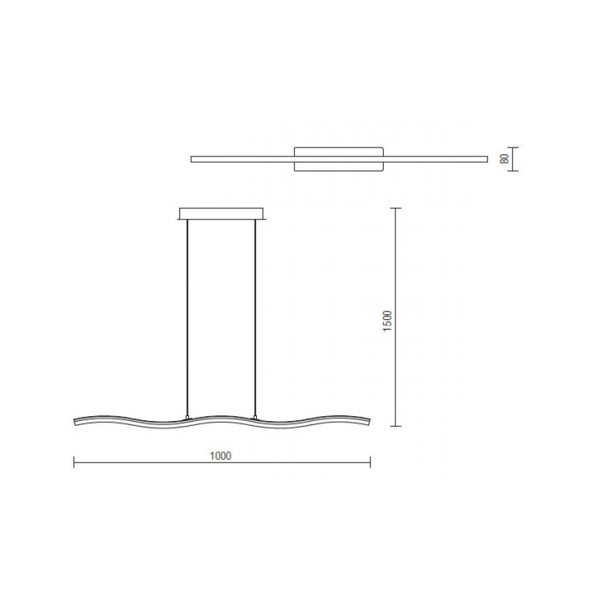 Redo 01-893 - LED-Pendelleuchte an Stahlseil PULSE LED/23,1W/230V mattchrom