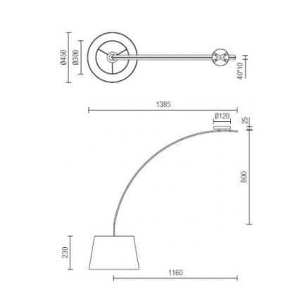 Redo 02-381 - Wandlampe SWAP 1xE27/42W/230V weiß