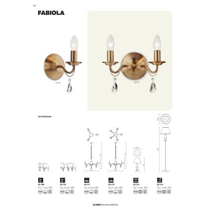 Redo 02-709 - Wandbeleuchtung FABIOLA 1xE14/28W/230V