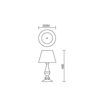Redo 02-713 - Tischlampe FABIOLA 1xE27/28W/230V