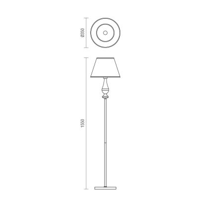 Redo 02-714 - Stehleuchte FABIOLA 1xE27/42W/230V