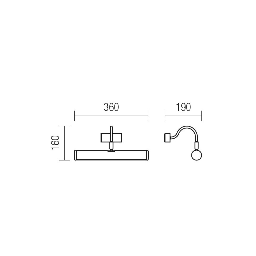 Redo 02-845 - Bilderleuchte CAIRO 2xE14/28W/230V 36 cm Messing