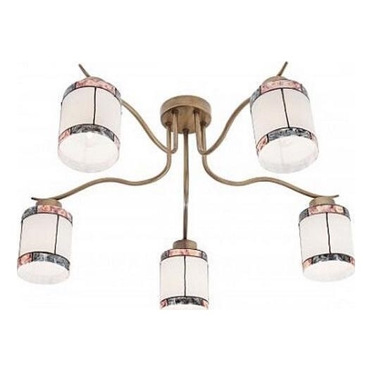 Redo 02-888 - Anbauleuchte DEKOR 5xE27/42W/230V d 52,3 cm bronzen