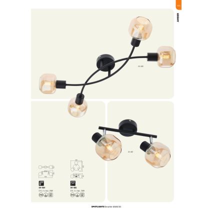 Redo 04-483 - Wandscheinwerfer AMBER 1xE14/28W/230V