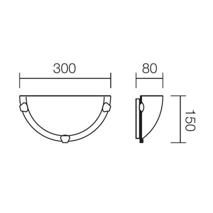 Redo 05-383 - Wandleuchte VIRGINIA 1xE27/42W/230V