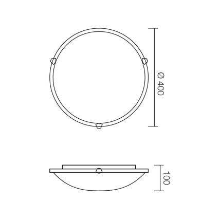 Redo 05-391 - Deckenleuchte VIRGINIA 2xE27/42W/230V Ø 40 cm cremefarben