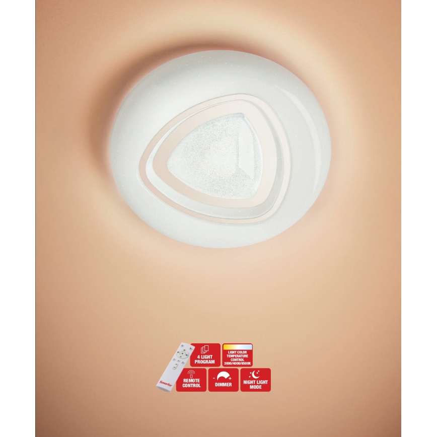 Redo 05-919 - LED-dimmbare Deckenleuchte GALAX LED/48W/230V 3000-6500K Wi-Fi Tuya Ø 48 cm weiß + Fernbedienung