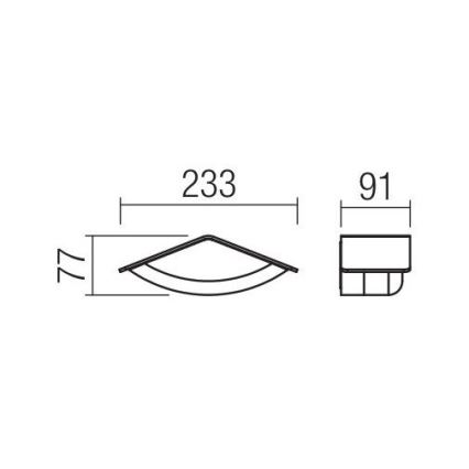 Redo 90001 - LED Auβen-Wandbeleuchtung CHALET 1xLED/8W/230V IP54