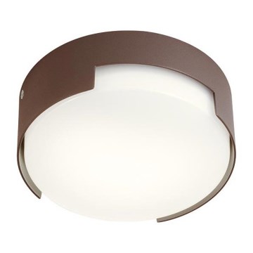Redo 90004 - LED-Deckenleuchte für den Außenbereich SKOR LED/12W/230V d 15 cm IP54 braun