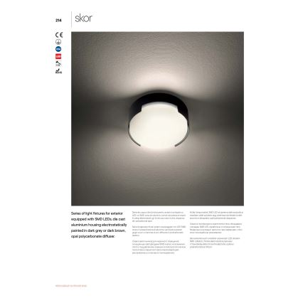 Redo 90005 - LED-Deckenleuchte für den Außenbereich SKOR LED/16W/230V IP54