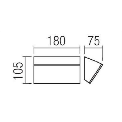 Redo 90015 - LED Außenwandleuchte TOKYO LED/12W/230V IP54