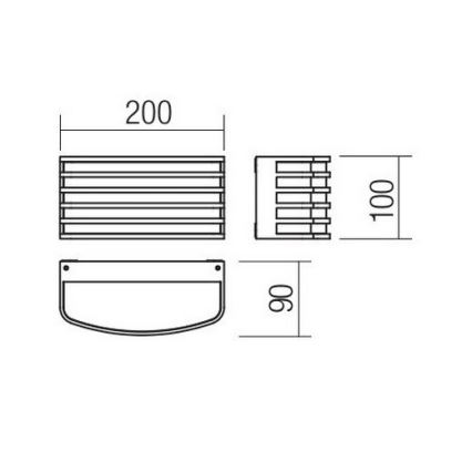 Redo 90038 - LED Außenwandleuchte SEBRA LED/15W/230V IP54