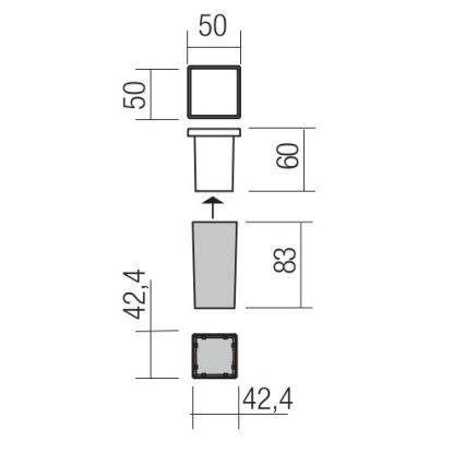 Redo 90040 - LED Außen-Einbauleuchte INCAS LED/2,3W/230V IP65