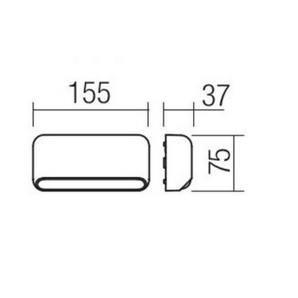 Redo 90070 - LED Außenwandleuchte SAPO 1xLED/3W/230V IP65