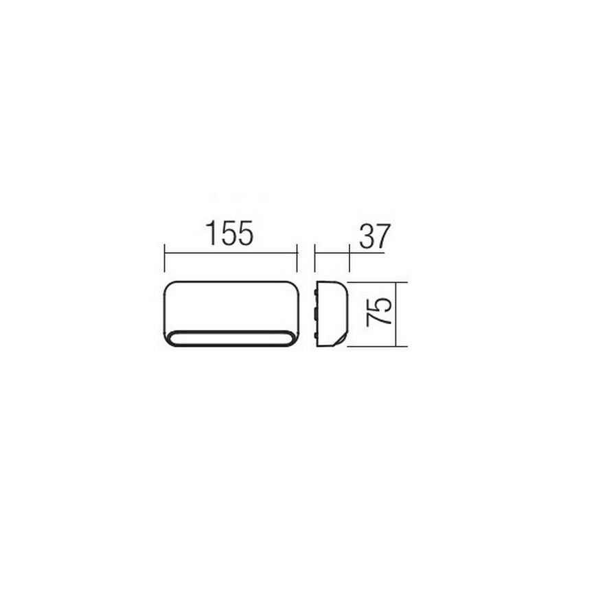Redo 90070 - LED Außenwandleuchte SAPO LED/3W/230V IP65