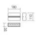 Redo 90117 - LED Außenwandleuchte MITIC 1xLED/15W/230V IP54