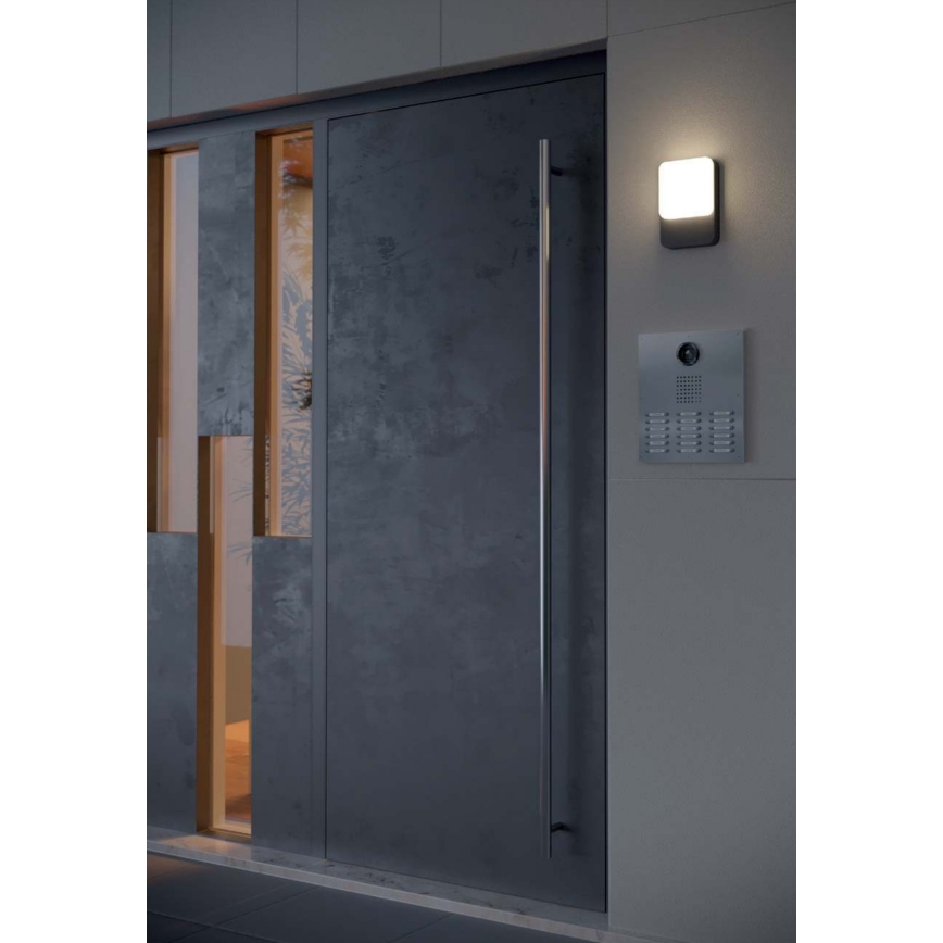 Redo 90133 - LED Außenwandleuchte mit Bewegungs- und Dämmerungssensor COLIN LED/9W/230V 3000K IP54 Anthrazit