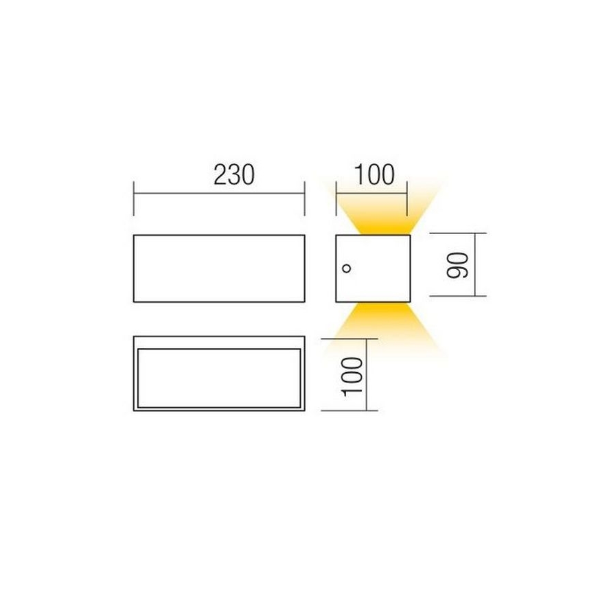 Redo 90154 - LED Außenwandleuchte LAMPRIS LED/12W/230V IP65