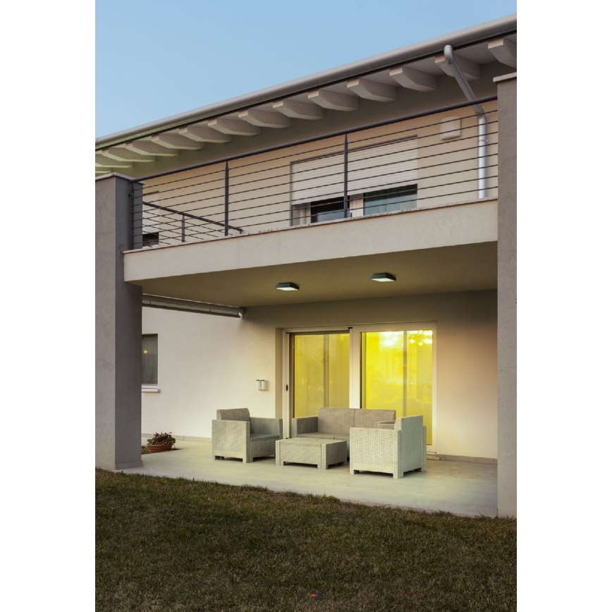 Redo 90157 - LED-Deckenleuchte für den Außenbereich MARINA LED/12W/230V 22x22 cm IP65 anthrazit