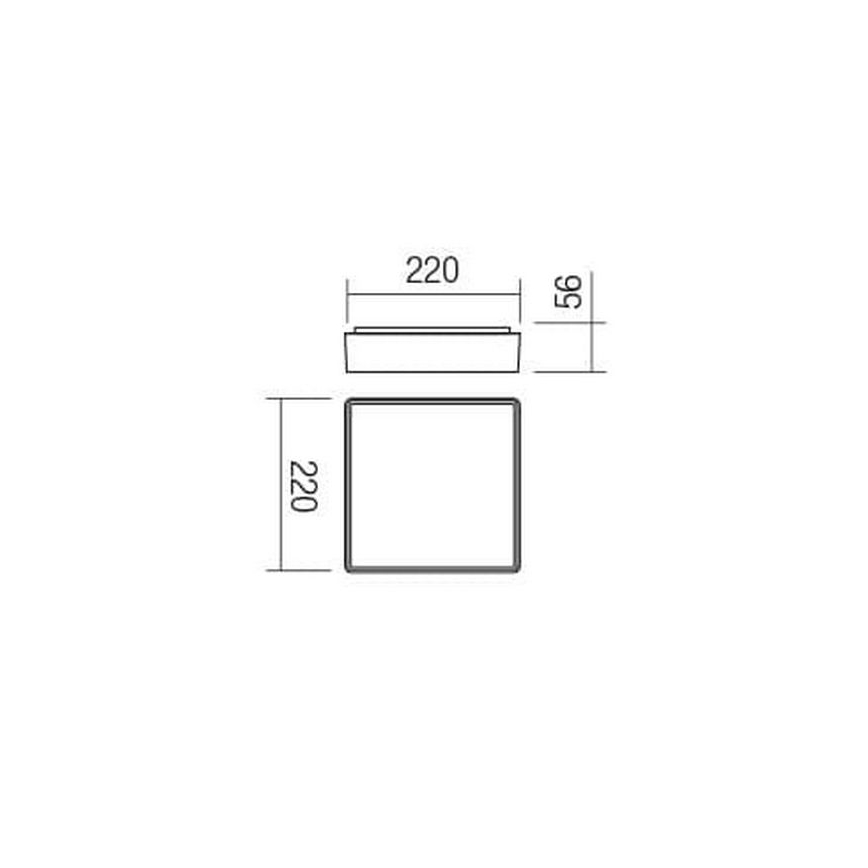 Redo 90157 - LED-Deckenleuchte für den Außenbereich MARINA LED/12W/230V 22x22 cm IP65 anthrazit