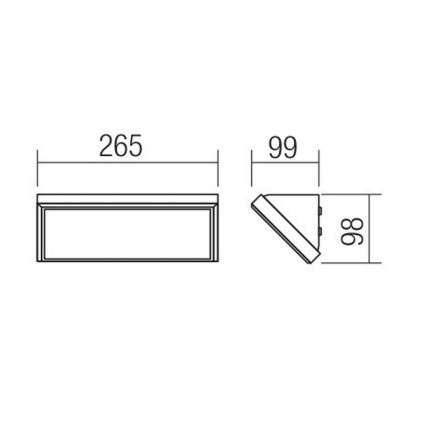 Redo 90159 - LED Außenwandleuchte MAKO 1xLED/12W/230V IP65