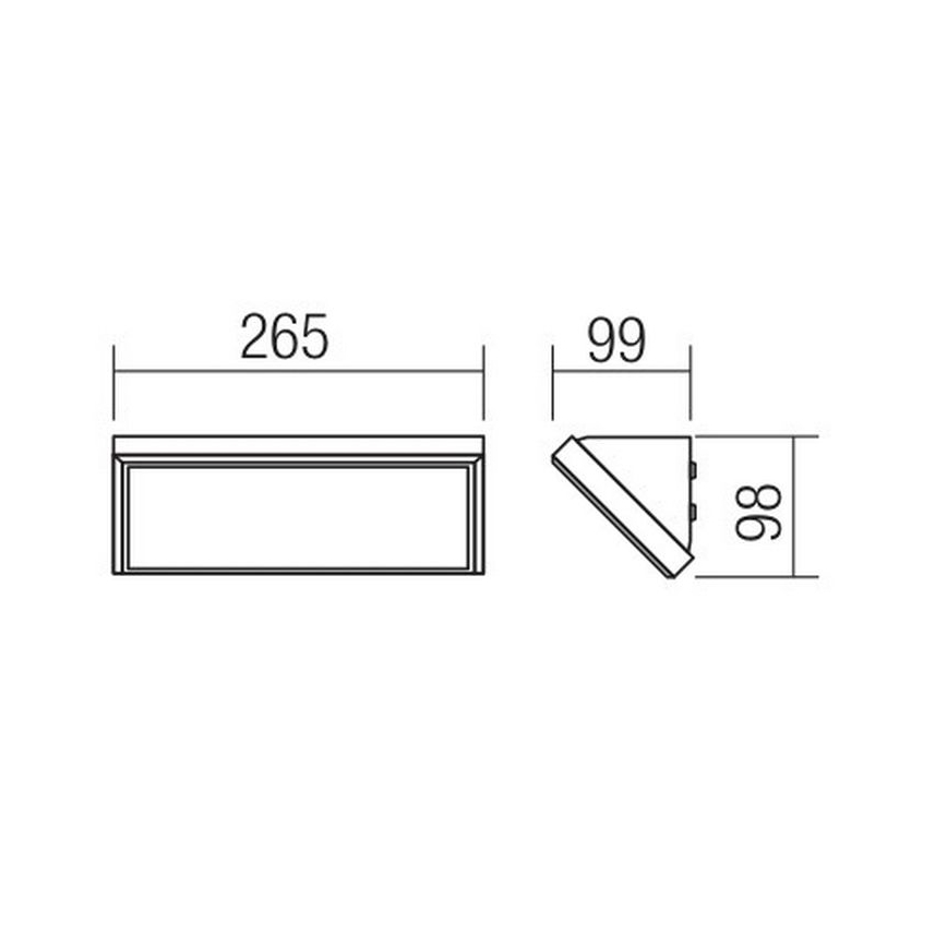 Redo 90159 - LED Außenwandleuchte MAKO LED/12W/230V IP65