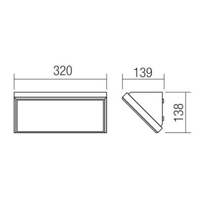 Redo 90160 - LED Außenwandleuchte MAKO 1xLED/21W/230V IP65