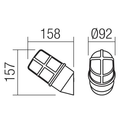 Redo 90203 - Outdoor-Wandleuchte TRITON 1xE27/28W/230V IP54 kupfern