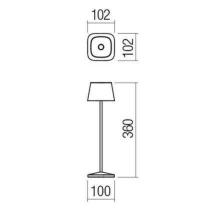 Redo 90218 - Dimmbare LED-Außenleuchte LA NUIT LED/2,2W/230V IP65 + USB