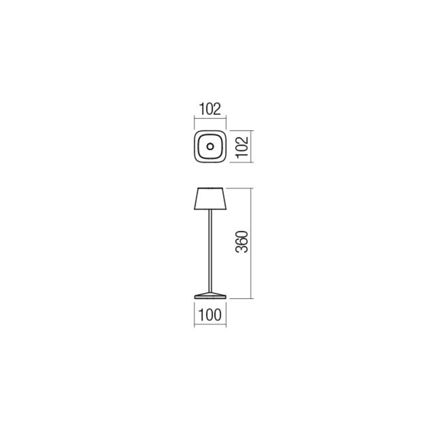 Redo 90218 - Dimmbare LED-Außenleuchte LA NUIT LED/2,2W/230V IP65 + USB