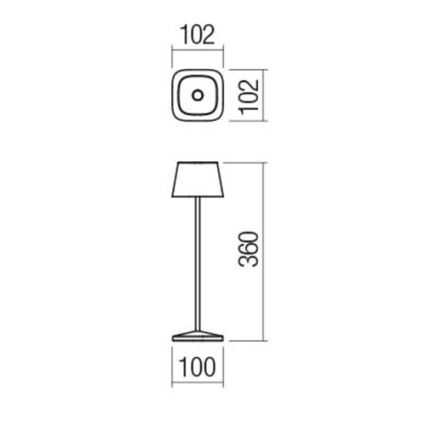 Redo 90222 - Dimmbare LED-Außenleuchte LA NUIT LED/2,2W/230V IP65 + USB
