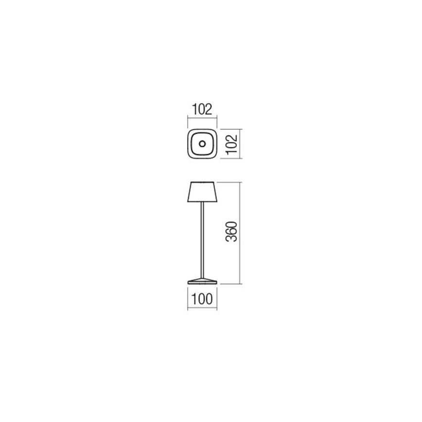 Redo 90222 - Dimmbare LED-Außenleuchte LA NUIT LED/2,2W/230V IP65 + USB