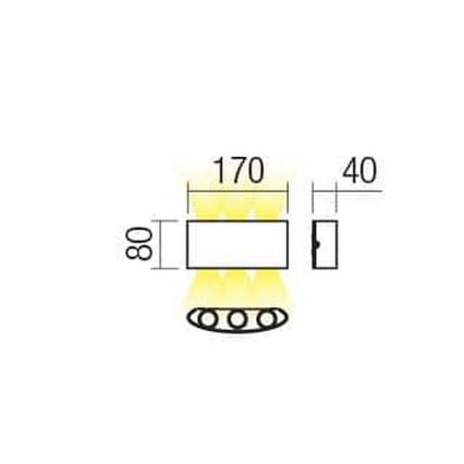 Redo 90226 - LED Auβen-Wandbeleuchtung FABO LED/6W/230V 3000K IP54 grau