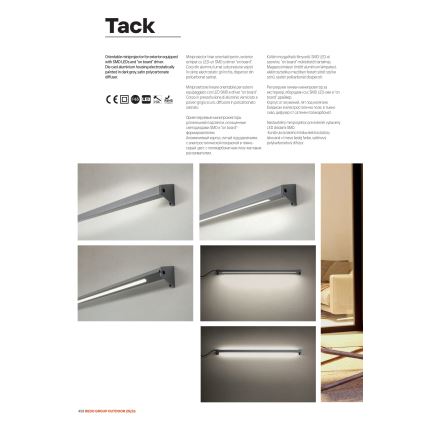 Redo 90242 - LED-Außenleuchte TACK IP65 LED/15W/230V 3000K IP65 Anthrazit