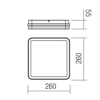 Redo 90288 - LED-Deckenleuchte für den Außenbereich ISOLA LED/24W/230V 26x26 cm 3000/4000/6500K IP54 anthrazit