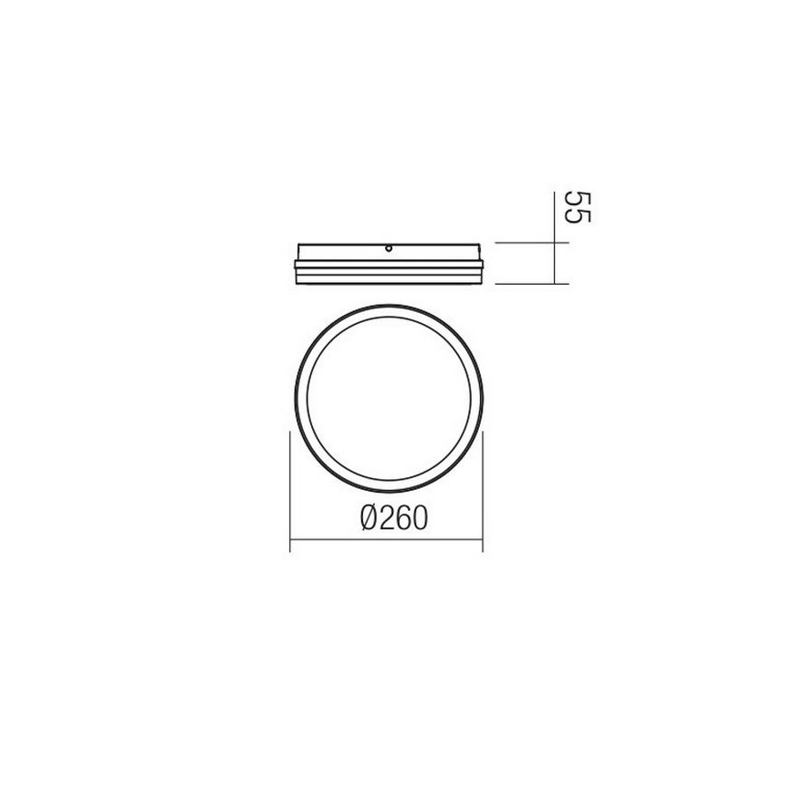Redo 90290 - LED Außen-Deckenleuchte mit Sensor ISOLA LED/24W/230V Ø 26 cm 3000/4000/6500K IP54 Anthrazit