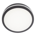 Redo 90290 - LED Außen-Deckenleuchte mit Sensor ISOLA LED/24W/230V Ø 26 cm 3000/4000/6500K IP54 Anthrazit