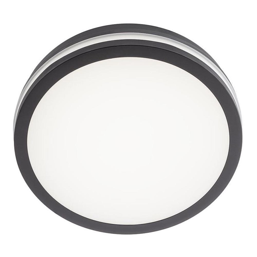 Redo 90290 - LED Außen-Deckenleuchte mit Sensor ISOLA LED/24W/230V Ø 26 cm 3000/4000/6500K IP54 Anthrazit