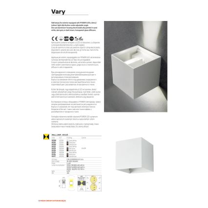 Redo 90298 - LED Außenwandleuchte VARY 2xLED/10W/230V 3000K IP54 braun