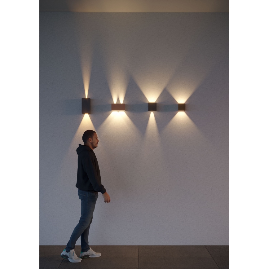 Redo 90304 - LED-Außenwandleuchte VARY 4xLED/5W/230V 3000K IP54 braun