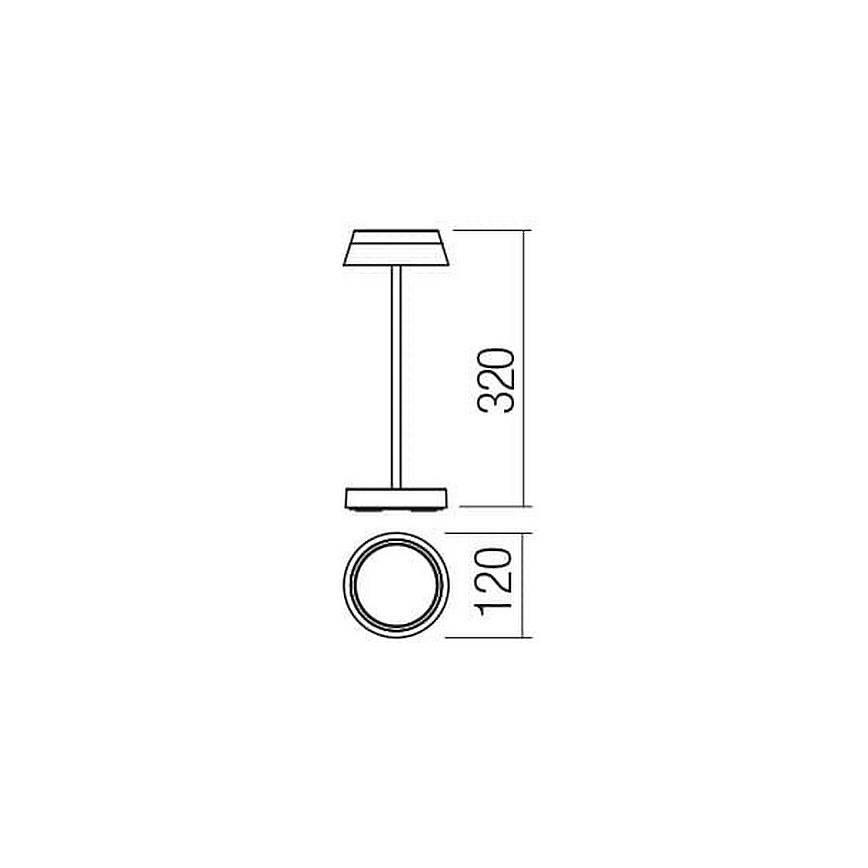 Redo 90308 - LED dimmbare Touch-Tischlampe ILUNA LED/2,5W/5V 2700-3000K 3000 mAh IP65 braun