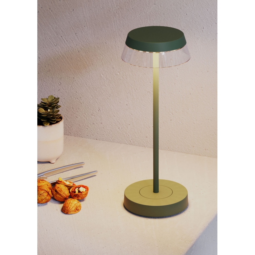 Redo 90309 - LED dimmbare Touch-Tischlampe ILUNA LED/2,5W/5V 2700-3000K 3000 mAh IP65 grün